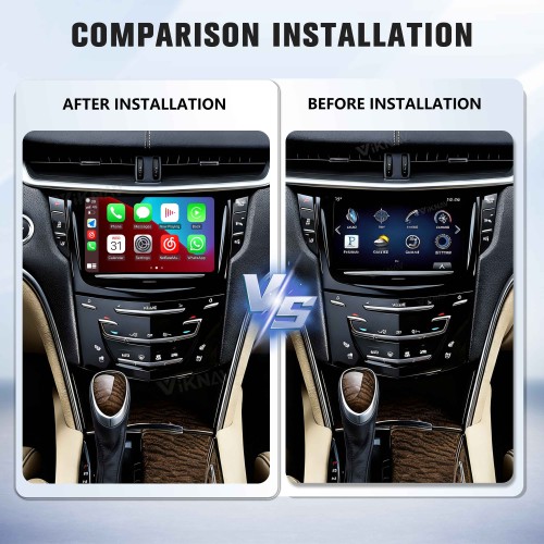 Viknav  Linux System Decoder Box for Cadillac XTS 2013-2018  Wireless CarPlay Android Auto Upgrade Interface Retain OEM CUE Screen & Functions