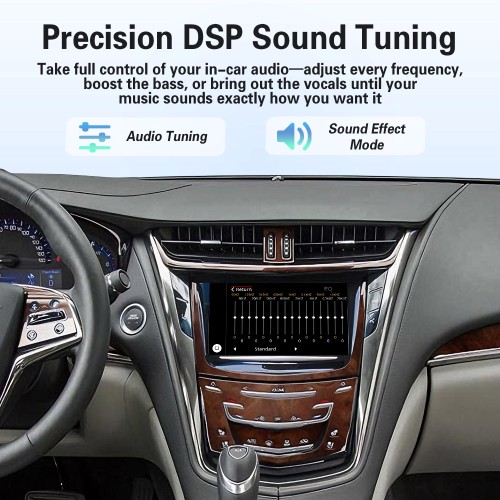 Viknav Linux System Wireless Carplay Android Auto Decoder Box for Cadillac CTS 2014-2015 Upgrade Interface Retain OEM Screen & Functions