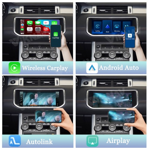 Viknav Linux System Wireless Carplay Android Auto Decoder Box For Land Rover Evoque L538 2017-2018 GPS Navigatipn Original Car Radio Screen