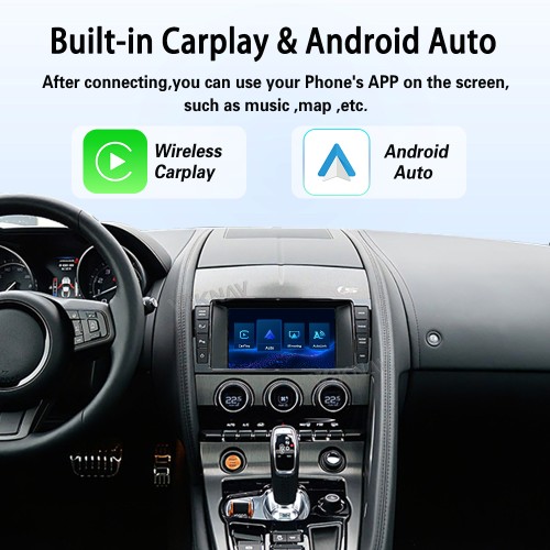 Viknav Linux System Wireless Carplay Android Auto Decoder Box For Jaguar F-Type 2013-2018 GPS Navigatipn Original Car Radio Screen