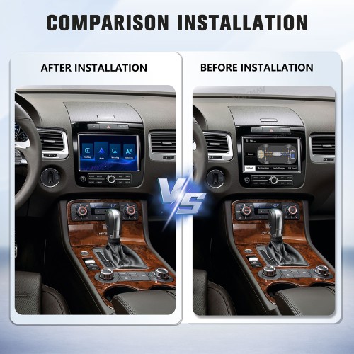 Viknav linux system wireless carplay android auto decoder box for Volkswagen Touareg 2011-2018 GPS Navigatipn Original Car Radio Screen