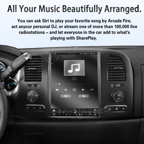 Viknav Car radio For Chevrolet Silverado GMC SIERRA 2007-2013 Vertical Screen 12.1 INCH Car Stereo DVD player GPS Navigation Head UNIT (128gb)