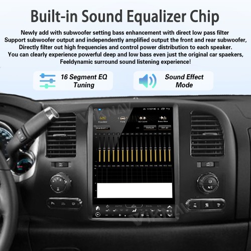 Viknav Car radio For Chevrolet Silverado GMC SIERRA 2007-2013 Vertical Screen 12.1 INCH Car Stereo DVD player GPS Navigation Head UNIT (128gb)