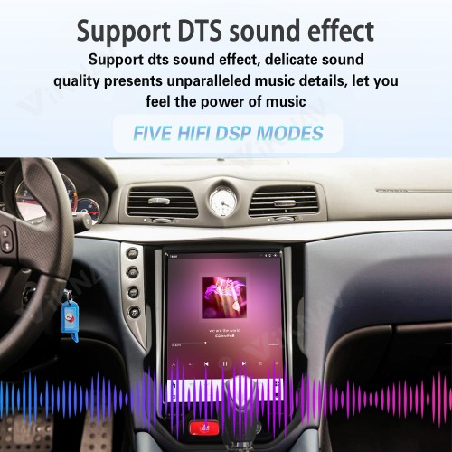 10.5 Inch Android System Car Radio for Maserati GranTurismo 2007-2017 Carplay Multimedia Video Player GPS Navigation Touch Screen 128GB(Glossy)