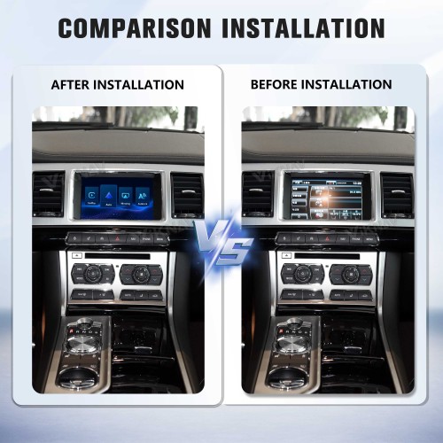 Viknav Linux System Wireless Carplay Android Auto Decoder Box For Jaguar XF 2012-2015 GPS Navigatipn Original Car Radio Screen