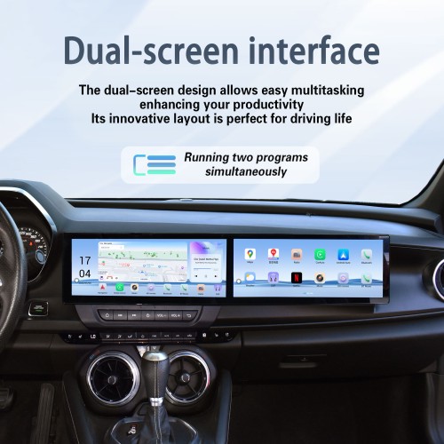 Viknav 26" Dual Touch Screen Car Radio For Chevrolet Camaro 2016 2017 2018 Multimedia Player Android Auto GPS Navigation Wireless Carplay (OEM 8 Inch)