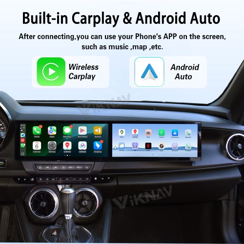 Viknav 26" Dual Touch Screen Car Radio For Chevrolet Camaro 2016 2017 2018 Multimedia Player Android Auto GPS Navigation Wireless Carplay (OEM 8 Inch)