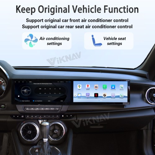 Viknav 26" Dual Touch Screen Car Radio For Chevrolet Camaro 2016 2017 2018 Multimedia Player Android Auto GPS Navigation Wireless Carplay (OEM 8 Inch)