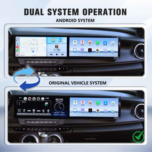 Viknav 26" Dual Touch Screen Car Radio For Chevrolet Camaro 2016 2017 2018 Multimedia Player Android Auto GPS Navigation Wireless Carplay (OEM 8 Inch)