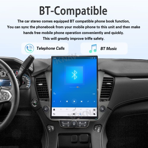 Viknav 15.6 inch Touch Screen Android Car Radio For Chevrolet Tahoe Suburban GMC Yukon 2014-2020 Wireless Carplay GPS Navigation With 13 Inch Car Digital Cluster