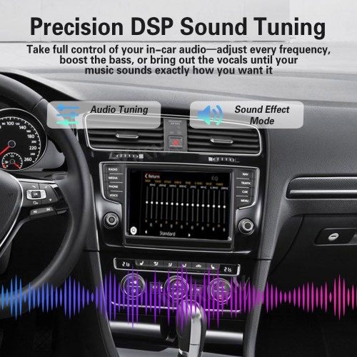 Viknav linux system wireless carplay android auto decoder box for Volkswagen MQB Golf VII GPS Navigatipn Original Car Radio Screen