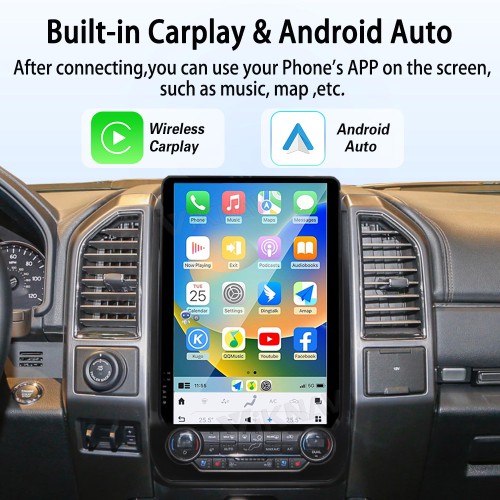 VIKNAV 14.4 inch Android Radio For Ford Expedition 2015-2022 Car Radio Wireless Carplay Android Auto Stereo GPS Navigation Multimedia Player