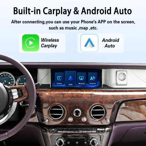Viknav Linux System Wireless Carplay Android Auto Decoder Box For Rolls-Royce Phantom 2017-2018 GPS Navigatipn Original Car Radio Screen