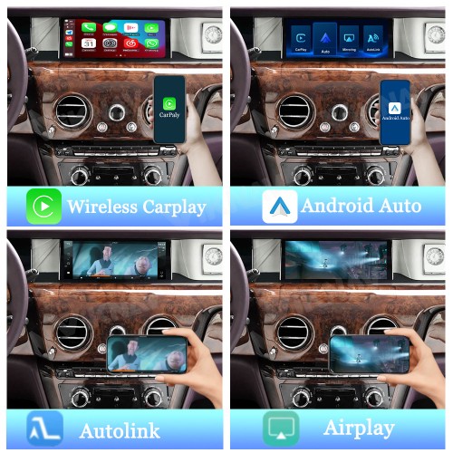 Viknav Linux System Wireless Carplay Android Auto Decoder Box For Rolls-Royce Phantom 2017-2018 GPS Navigatipn Original Car Radio Screen
