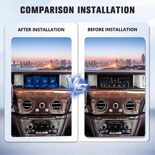 Viknav Linux System Wireless Carplay Android Auto Decoder Box For Rolls-Royce Phantom 2017-2018 GPS Navigatipn Original Car Radio Screen