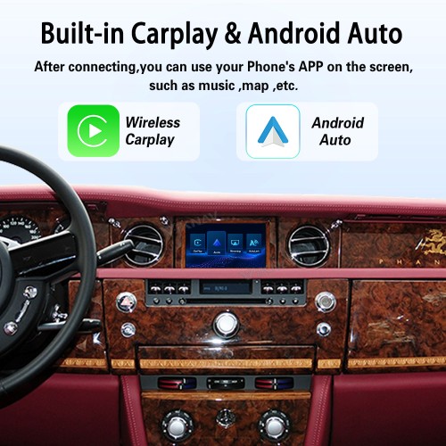 Viknav Linux System Wireless Carplay Android Auto Decoder Box For Rolls-Royce Phantom 2006-2012 GPS Navigatipn Original Car Radio Screen