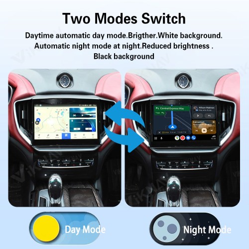 10.4 Inch Touch Screen Android System Car Radio For Maserati Ghibli 2013-2017 Wireless Apple Carplay Multimedia Player GPS Navigation Head Unit(128GB)