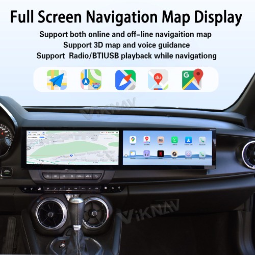 Viknav 26" Dual Touch Screen Car Radio For Chevrolet Camaro 2016 2017 2018 Multimedia Player Android Auto GPS Navigation Wireless Carplay (OEM 7 Inch)