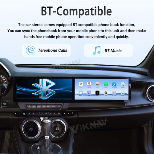 Viknav 26" Dual Touch Screen Car Radio For Chevrolet Camaro 2016 2017 2018 Multimedia Player Android Auto GPS Navigation Wireless Carplay (OEM 7 Inch)