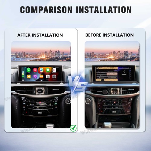Viknav Linux Interface Box for Lexus LX570 2009 -2021 Wireless CarPlay Decoder Android Auto GPS Navigation  Original Car Radio Screen