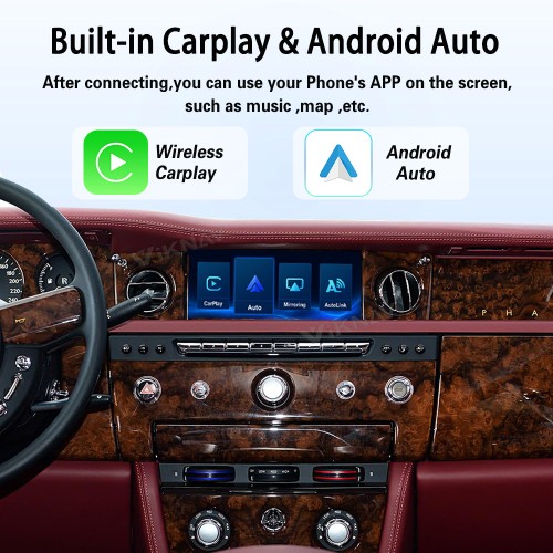 Viknav Linux System Wireless Carplay Android Auto Decoder Box For Rolls-Royce Phantom 2013-2016 GPS Navigatipn Original Car Radio Screen