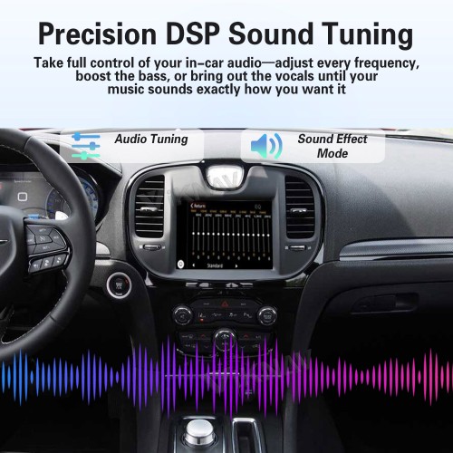 Viknav linux system wireless carplay android auto decoder box for Chrysler 300c 2012-2016 GPS Navigatipn Original Car Radio Screen