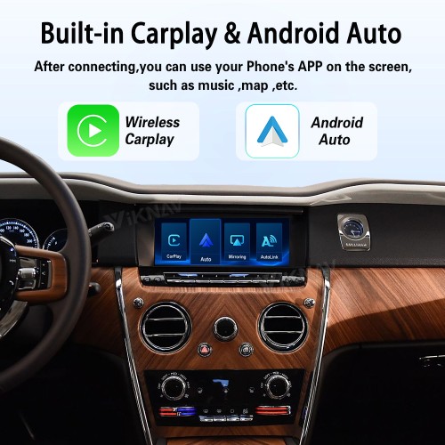 Viknav Linux System Wireless Carplay Android Auto Decoder Box For Rolls-Royce Cullinan 2015 Dawn 2016-2018 GPS Navigatipn Original Car Radio Screen