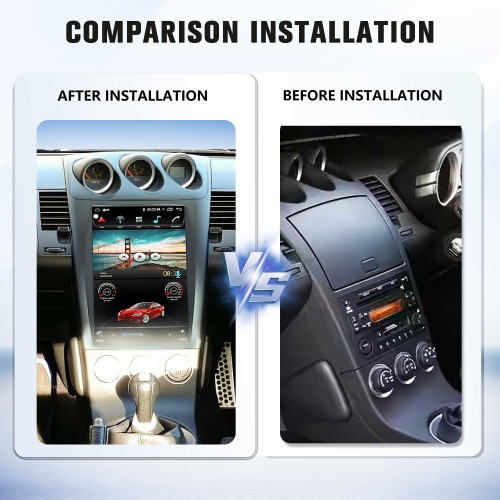 VIKNAV 12.1 ” Car Radio For Nissan 350Z 2002-2007 LHD Touch Screen Audio Stereo Radio (right)
