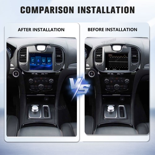 Viknav linux system wireless carplay android auto decoder box for Chrysler 300c 2012-2016 GPS Navigatipn Original Car Radio Screen