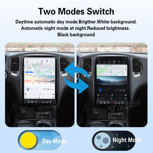 Viknav 13.8 Inch Android Car Radio For Dodge Durango 2014-2021  Android Auto Wirless Carplay GPS Navigation Multimedia Player Autoradio Head Unit  (black 128GB)