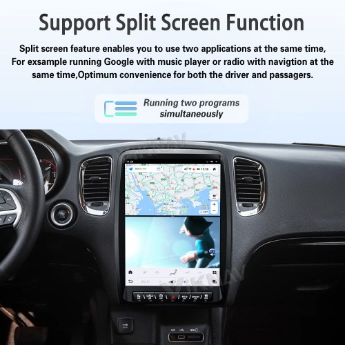 Viknav 13.8 Inch Android Car Radio For Dodge Durango 2014-2021  Android Auto Wirless Carplay GPS Navigation Multimedia Player Autoradio Head Unit  (black 128GB)