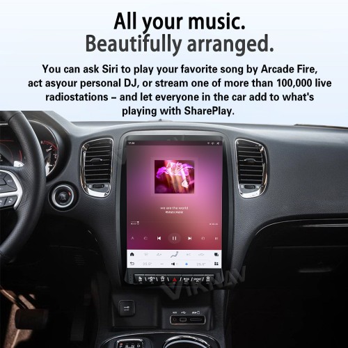 Viknav 13.8 Inch Android Car Radio For Dodge Durango 2014-2021  Android Auto Wirless Carplay GPS Navigation Multimedia Player Autoradio Head Unit  (black 128GB)