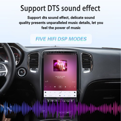 Viknav 13.8 Inch Android Car Radio For Dodge Durango 2014-2021  Android Auto Wirless Carplay GPS Navigation Multimedia Player Autoradio Head Unit  (black 128GB)