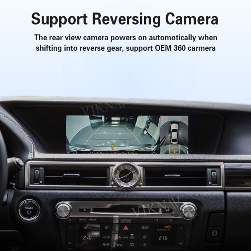Viknav Linux Interface Box for Lexus GS 2007 -2020 Wireless CarPlay Decoder Android Auto GPS Navigation Original Car Radio Screen