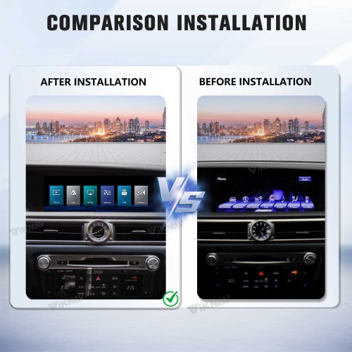 Viknav Linux Interface Box for Lexus GS 2007 -2020 Wireless CarPlay Decoder Android Auto GPS Navigation Original Car Radio Screen