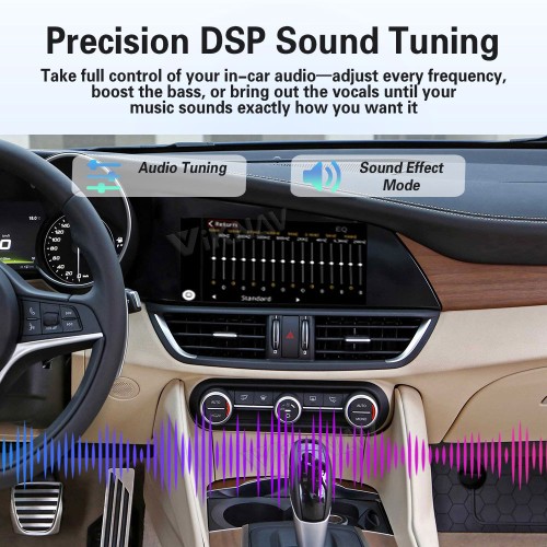 Viknav linux system wireless carplay android auto decoder box for Alfa Giulia Stelvio 2017-2019 GPS Navigatipn Original Car Radio Screen
