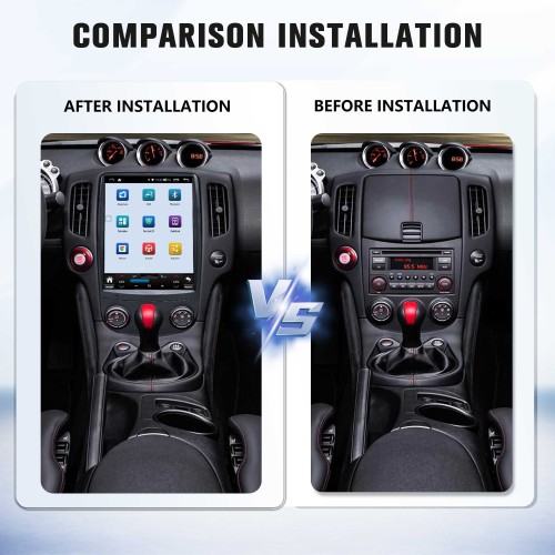 Viknav 12.1" Touch Screen Car Radio For Nissan 370Z ( 2008-2018 ) Multimedia Player Android Auto GPS Navigation Wireless Carplay