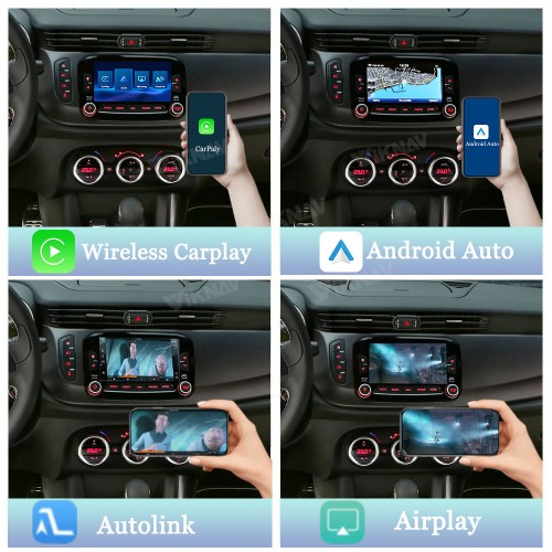 Viknav linux system wireless carplay android auto decoder box for Alfa GIulietta GPS Navigatipn Original Car Radio Screen
