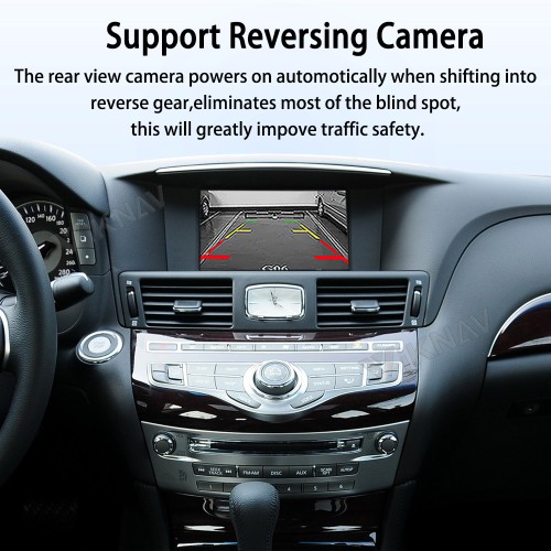 Viknav Linux System Decoder Box for Infiniti M Series Wireless CarPlay Android Auto Upgrade Interface Retain OEM CUE Screen & Functions