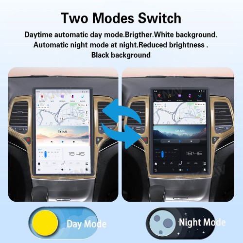 ViKNAV14.4 Inch Android Car Radio For JEEP Cherokee 2013-2020 CarPlay Touch Screen GPS Navigation Stereo Head Unit With Champagne Gold