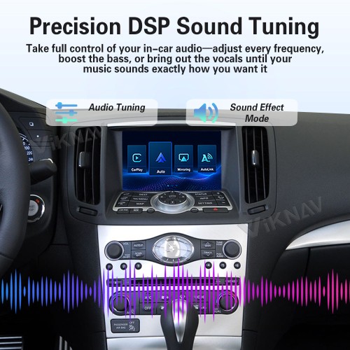 Viknav Linux System Wireless Carplay Android Auto Decoder Box For Infiniti G Series 2010-2013 GPS Navigatipn Original Car Radio Screen