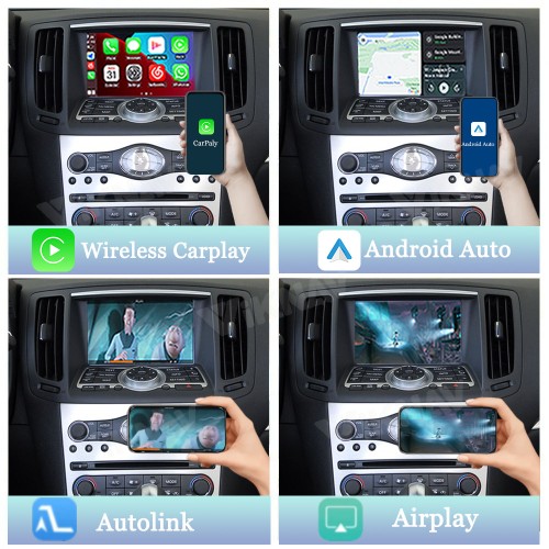Viknav Linux System Wireless Carplay Android Auto Decoder Box For Infiniti G Series 2010-2013 GPS Navigatipn Original Car Radio Screen
