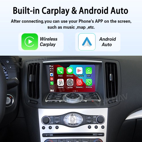 Viknav Linux System Wireless Carplay Android Auto Decoder Box For Infiniti G Series 2010-2013 GPS Navigatipn Original Car Radio Screen
