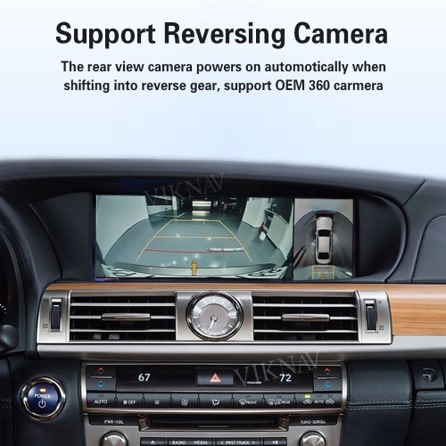 Viknav Linux Interface Box for Lexus LS 2007 -2022 Wireless CarPlay Decoder Android Auto GPS Navigation Original Car Radio Screen