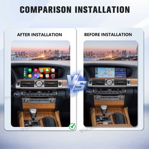 Viknav Linux Interface Box for Lexus LS 2007 -2022 Wireless CarPlay Decoder Android Auto GPS Navigation Original Car Radio Screen