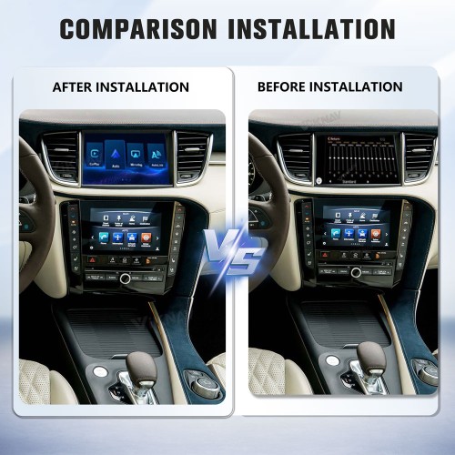 Viknav linux system wireless carplay android auto decoder box for Infiniti QX50 2018-2019 GPS Navigatipn Original Car Radio Screen
