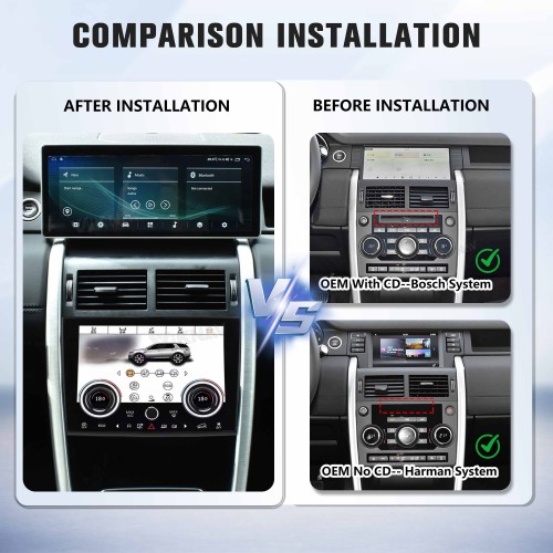 Viknav Digital AC Panel For Land Rover Discovery Sport L550 2015-2019 Air Conditioning Control AC Board Climate Temperature Control Touch Screen