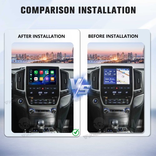 Viknav Linux Interface Box for Toyota LC200 2007-2021 Wireless CarPlay Android Auto GPS Navigation Original Car Radio Screen
