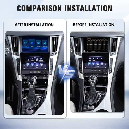 Viknav linux system wireless carplay android auto decoder box for Infiniti Q60 2015-2019 GPS Navigatipn Original Car Radio Screen
