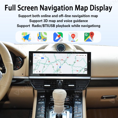 Android System 12.3 Inch Car Radio For Porsche Cayenne 2011-2017 Auto Stereo Wireless Carplay GPS Navigation Multimedia Player Touch Screen (128GB)